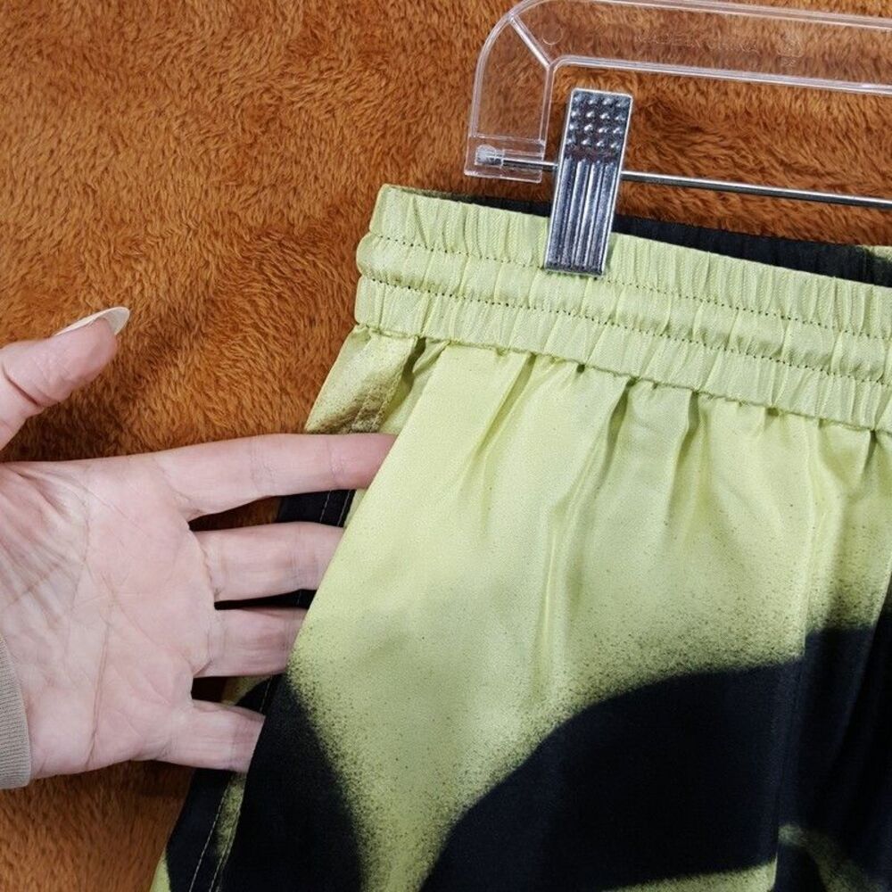 NANUSHKA Shorts Mens Medium Yellow Black Swirl Spray 100% Silk AMIL $495 - Picture 2 of 9